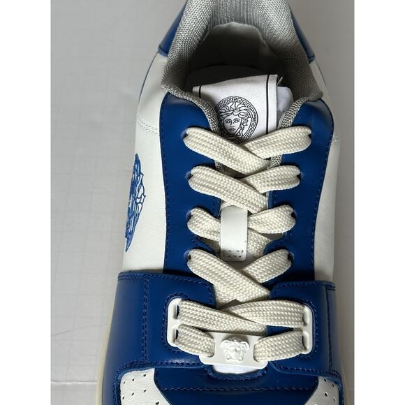 Versace Medusa Low Top Men’s Blue/White Leather Sneakers 9 US (42) IT NIB $750 main image 10